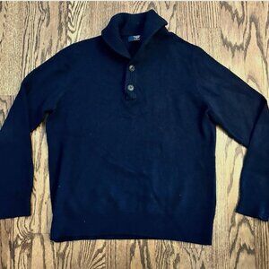 J. CREW Factory Men's Shawl Collar Pullover Sweater Wool - Xsmall